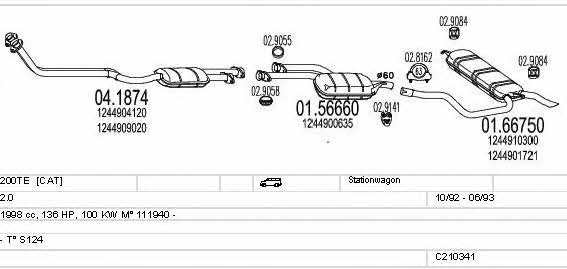  C210341008842 Exhaust system C210341008842