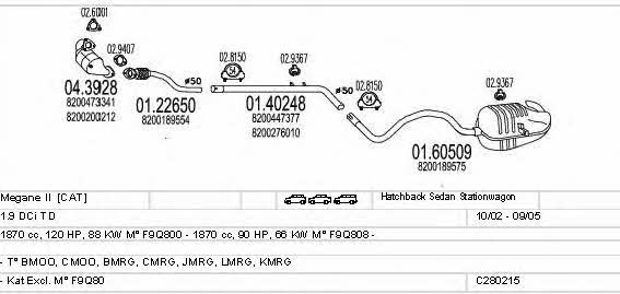 Mts C280215006779 Exhaust system C280215006779