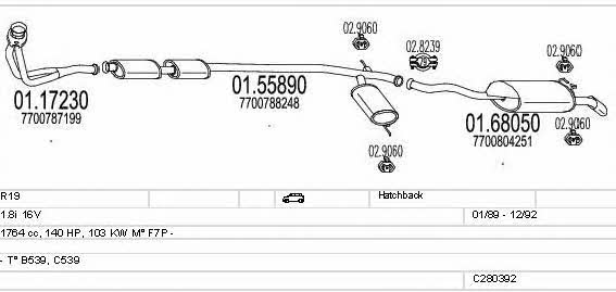 Mts C280392006380 Exhaust system C280392006380