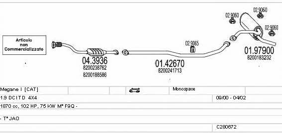 Mts C280672008984 Exhaust system C280672008984