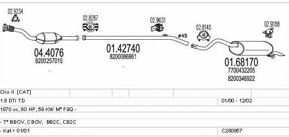 C280857020224 Mts Exhaust system