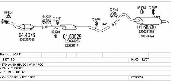 Mts C280859020245 Exhaust system C280859020245