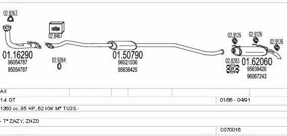 Mts C070016000931 Exhaust system C070016000931