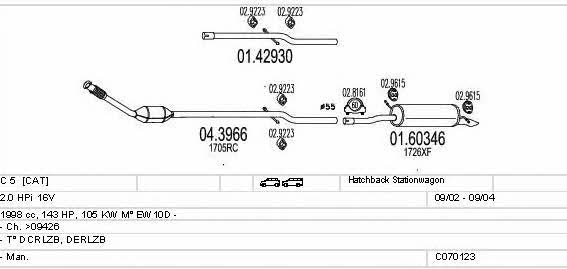 Mts C070123001048 Exhaust system C070123001048