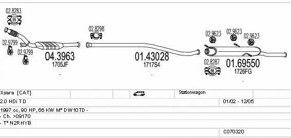 C070320001266 Mts Exhaust system