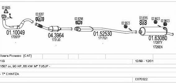 Mts C070322001268 Exhaust system C070322001268 C070322001268 Mts Exhaust system