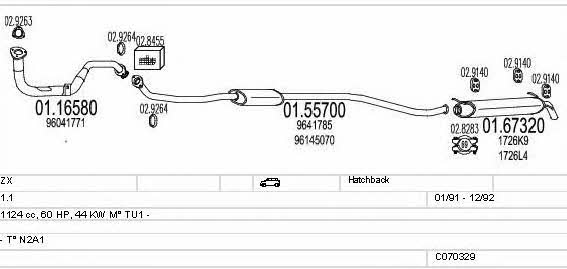  C070329001275 Exhaust system C070329001275