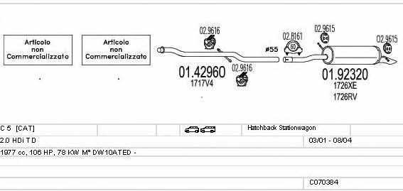  C070384009072 Exhaust system C070384009072