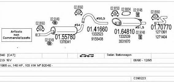  C390223008152 Exhaust system C390223008152