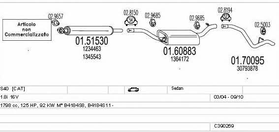 Mts C390269010858 Exhaust system C390269010858