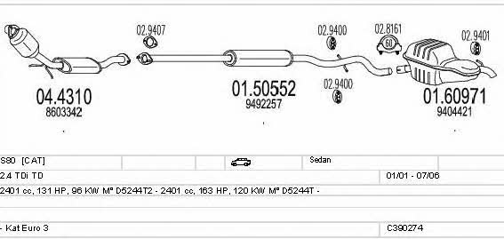 Mts C390274010865 Exhaust system C390274010865