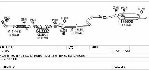  C290053003508 Exhaust system C290053003508