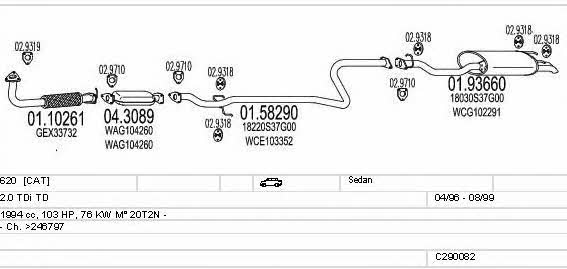  C290082003537 Exhaust system C290082003537