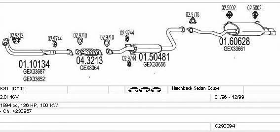 Mts C290094003549 Exhaust system C290094003549