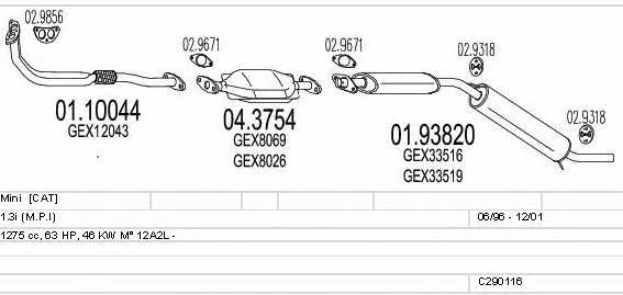 Mts C290116003571 Exhaust system C290116003571