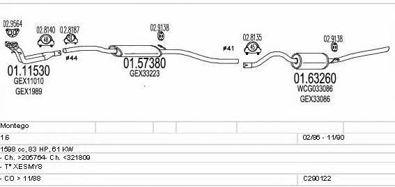 Mts C290122003577 Exhaust system C290122003577