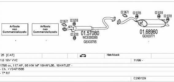  C290129007174 Exhaust system C290129007174