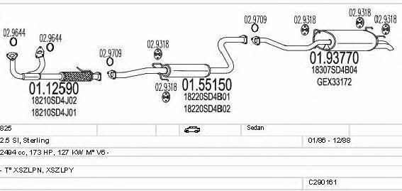 Mts C290161008512 Exhaust system C290161008512