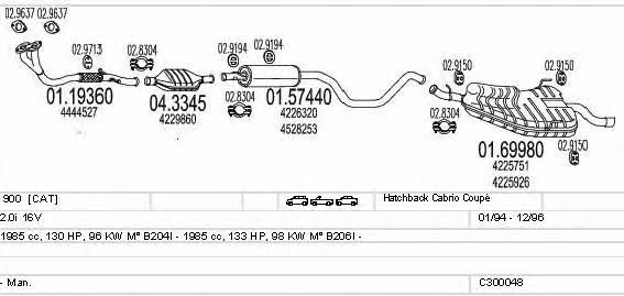  C300048003633 Exhaust system C300048003633