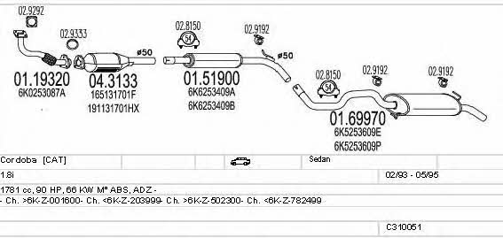 Mts C310051006929 Exhaust system C310051006929