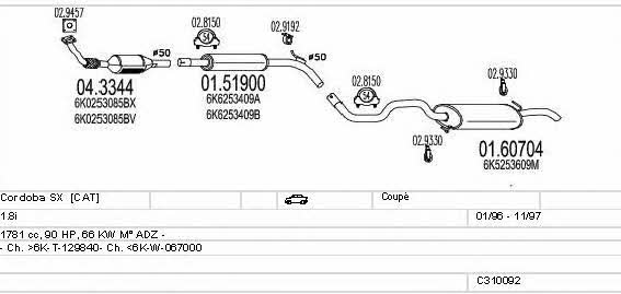 Mts C310092006987 Exhaust system C310092006987
