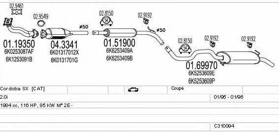 Mts C310094006308 Exhaust system C310094006308