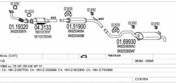 Mts C310154007064 Exhaust system C310154007064