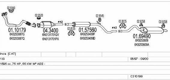  C310199006434 Exhaust system C310199006434