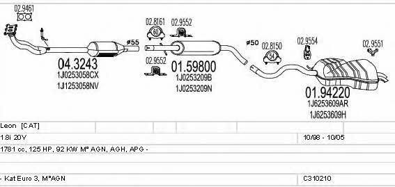 C310210006446 Mts Exhaust system