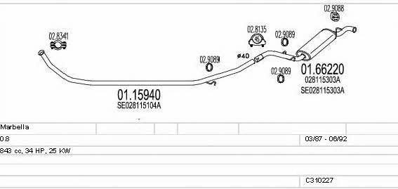  C310227006465 Exhaust system C310227006465