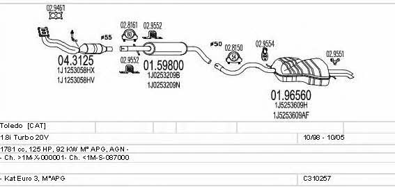 C310257006497 Mts Exhaust system