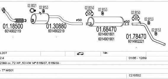  C210532008561 Exhaust system C210532008561