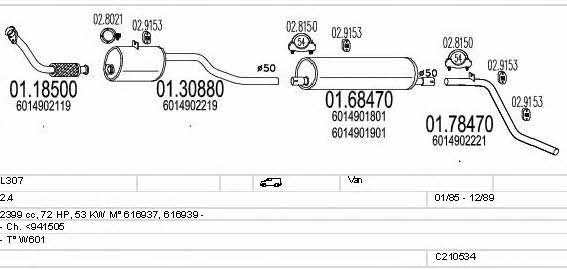  C210534008562 Exhaust system C210534008562