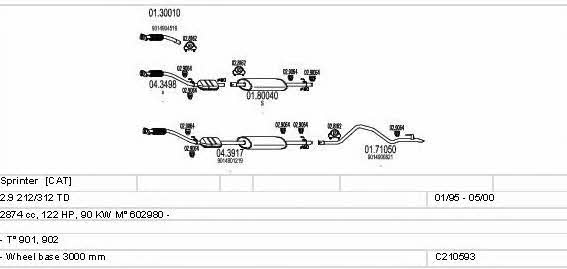 Mts C210593009701 Exhaust system C210593009701