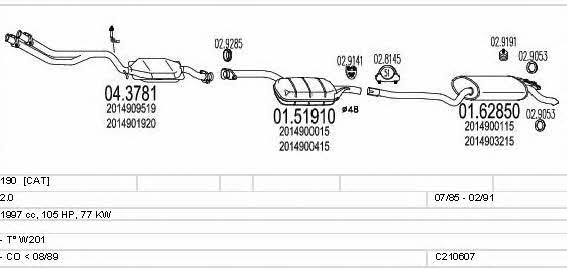 Mts C210607004955 Exhaust system C210607004955