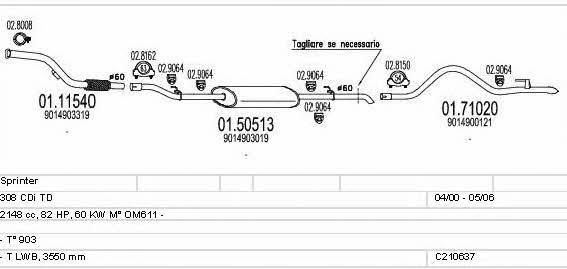 C210637004398 Mts Exhaust system