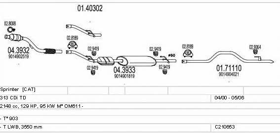  C210653004416 Exhaust system C210653004416