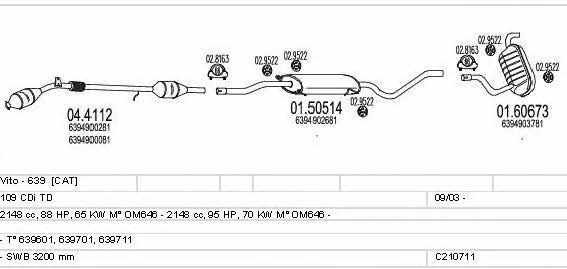  C210711019043 Exhaust system C210711019043