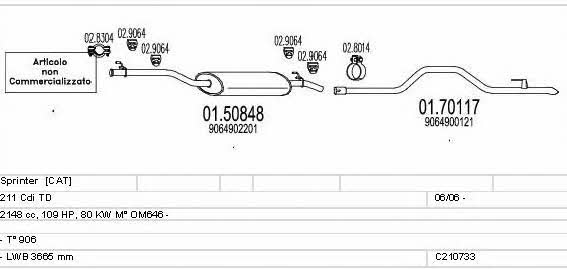 Mts C210733022066 Exhaust system C210733022066 C210733022066 Mts Exhaust system