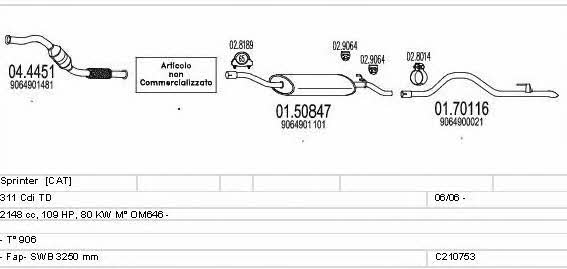C210753022225 Mts Exhaust system