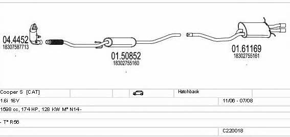  C220018022347 Exhaust system C220018022347