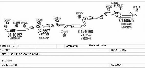 Mts C230001004633 Exhaust system C230001004633 C230001004633 Mts Exhaust system