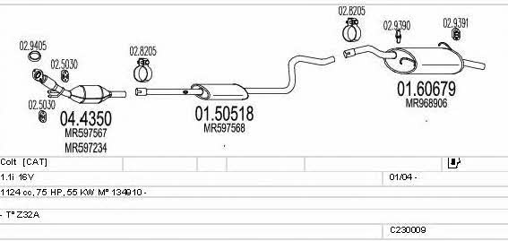 Mts C230009004643 Exhaust system C230009004643