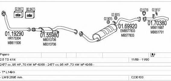 Mts C230103004756 Exhaust system C230103004756