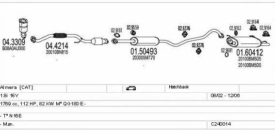  C240014004480 Exhaust system C240014004480