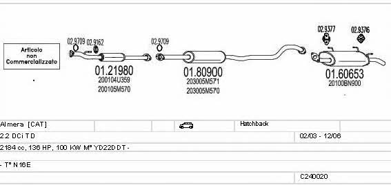  C240020004486 Exhaust system C240020004486