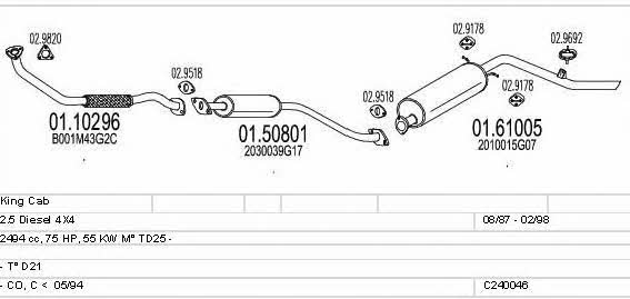 Mts C240046004515 Exhaust system C240046004515