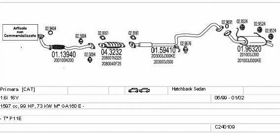 Mts C240109004585 Exhaust system C240109004585