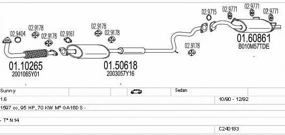 Mts C240183009401 Exhaust system C240183009401