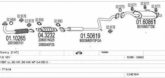 Mts C240184009402 Exhaust system C240184009402